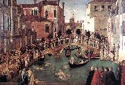 BELLINI, Gentile Miracle of the Cross at the Bridge of S. Lorenzo oil painting picture wholesale